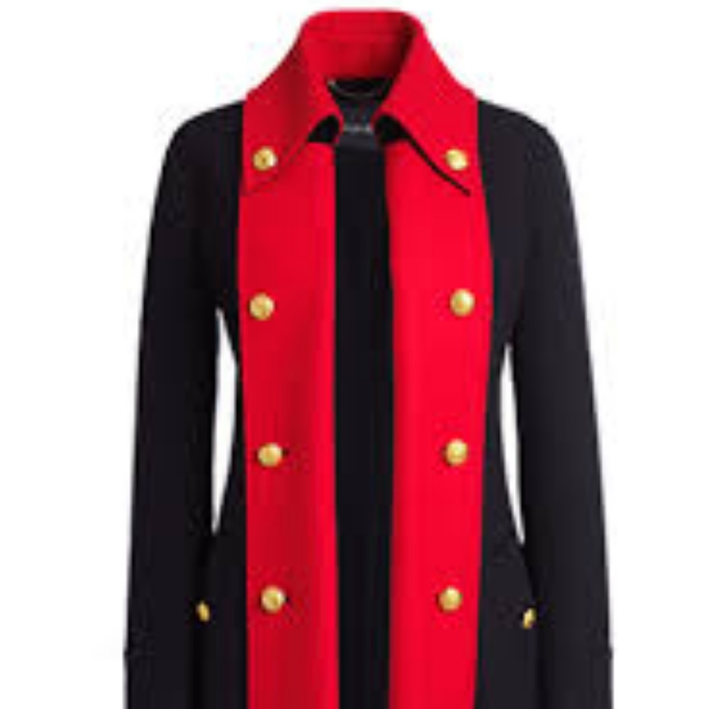 Lands End Italian Wool Convertible Pea Coat Size 2
